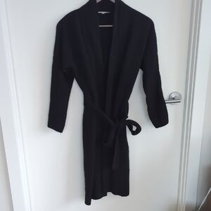 Black Cashmere Women's Duster Cardigan. The Cashmere Project